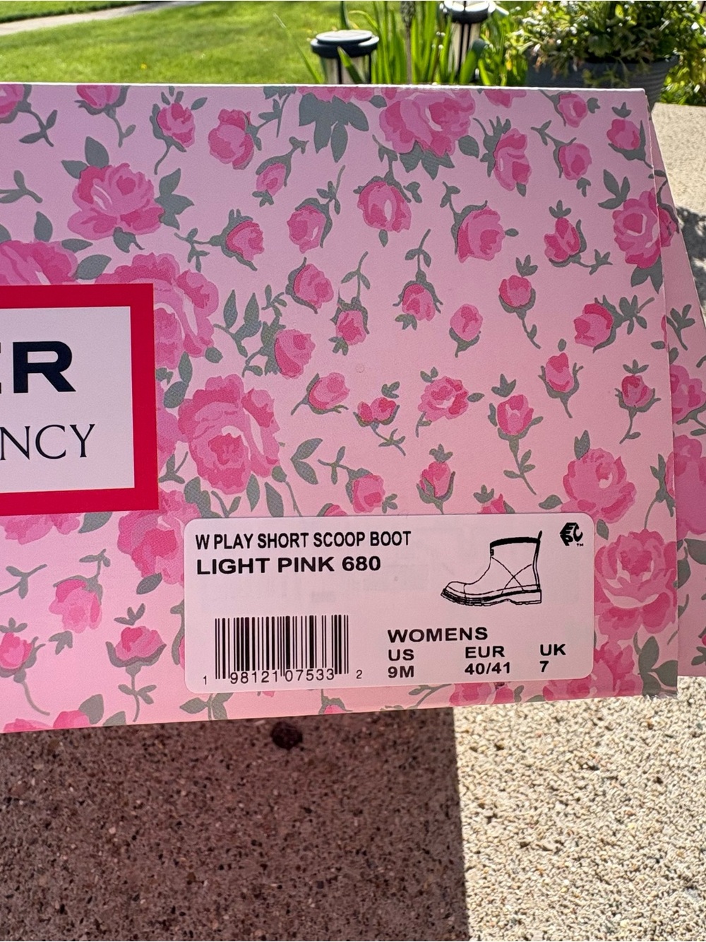 Hunter x LoveShackFancy Light Pink Floral Short Rain Boots - Picture 6 of 11
